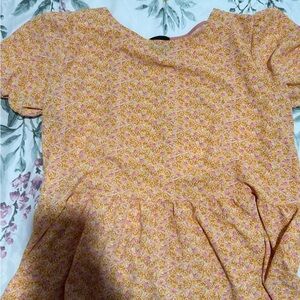 Yellow Floral babydoll top